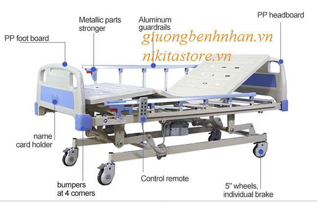 CHỨC NĂNG VÀ PHỤ KIỆN CỦA GIƯỜNG NIKITA NKT-S10D